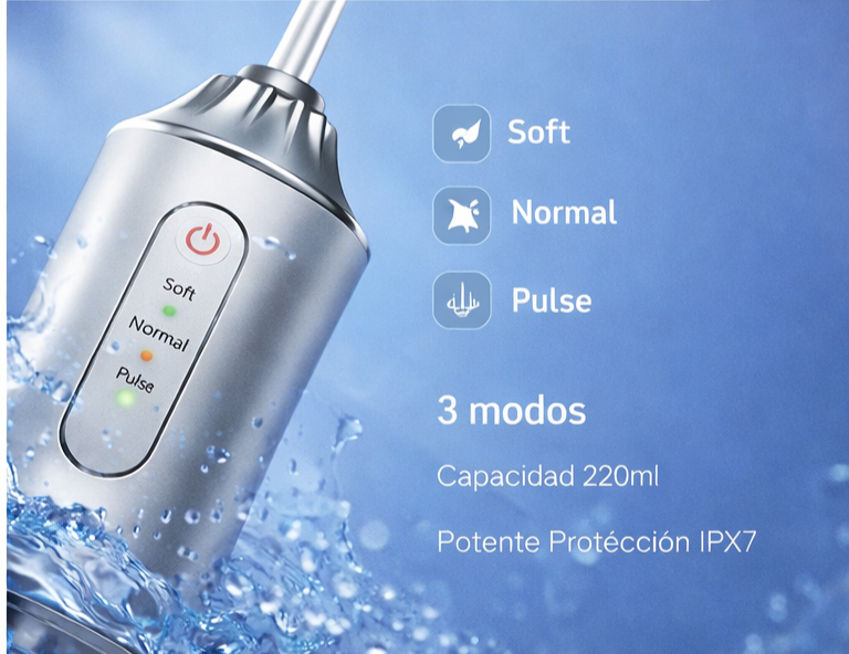 Irrigador Oral Pro: Limpieza Profunda, Aliento Fresco y Sonrisa Impecable en Minutos